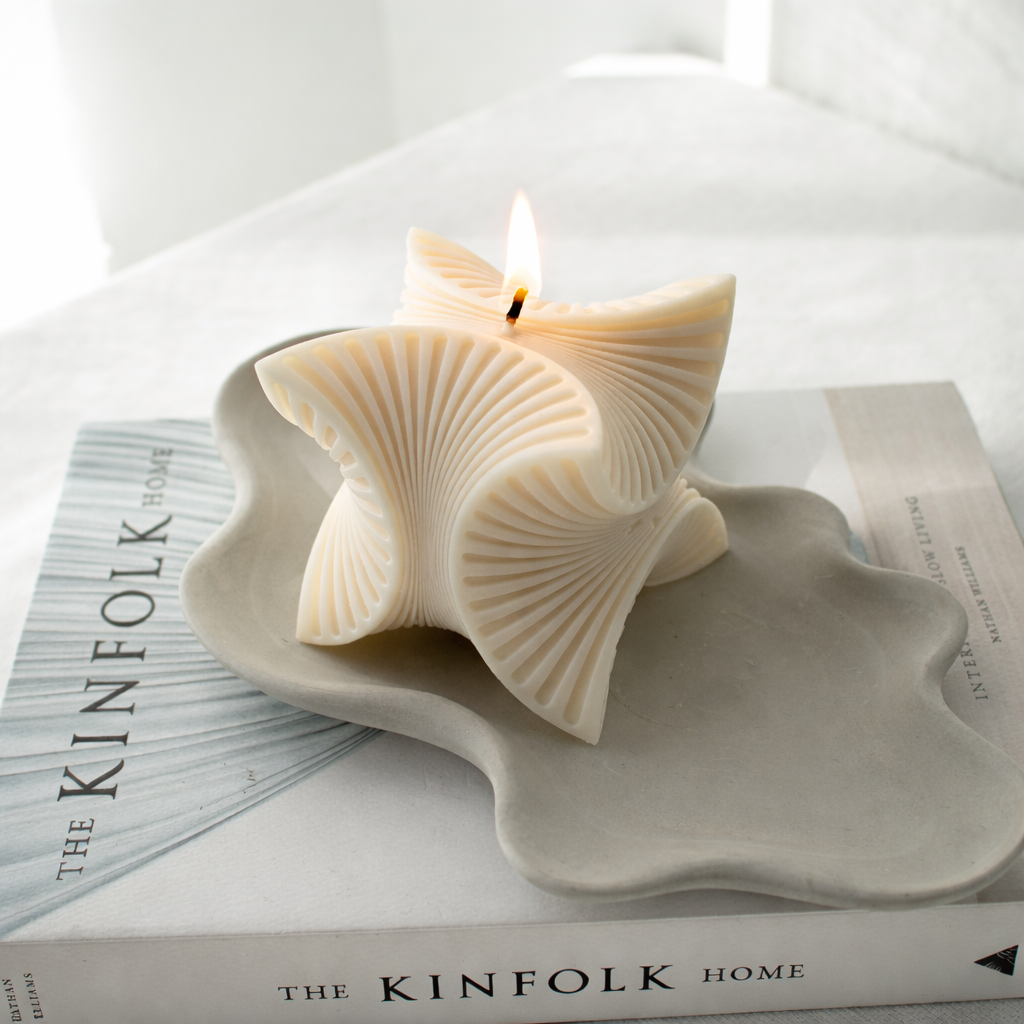 Geometric Cube Candle, Abstract Home Decor