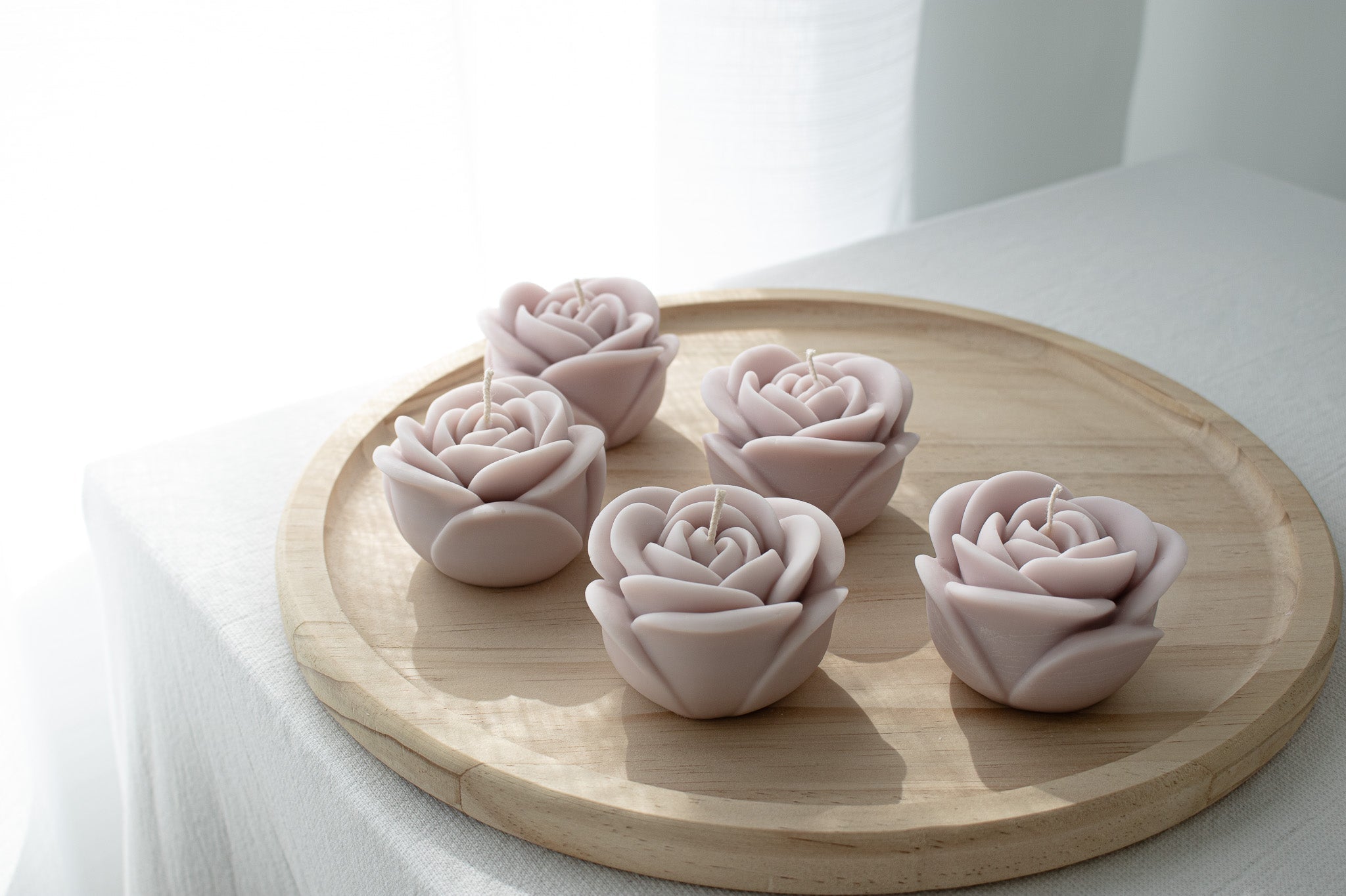 Rose Candle Gift Box, Set of 6 Blooming Flower Candle