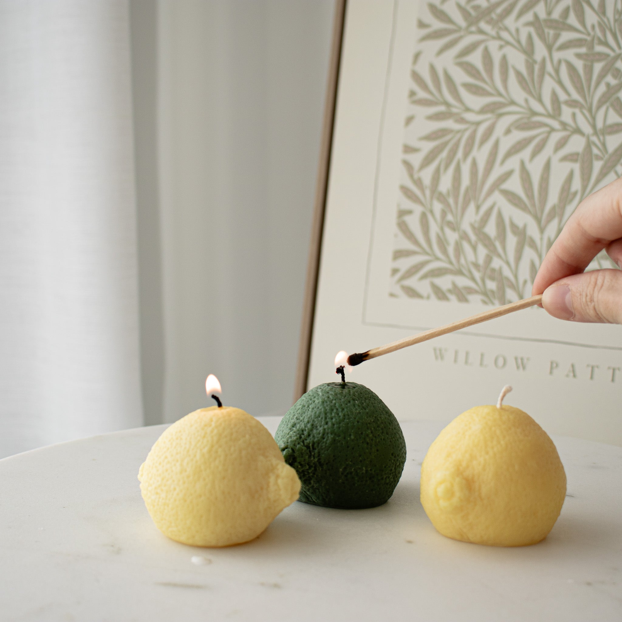 Lemon/Lime Shaped Decorative Candle