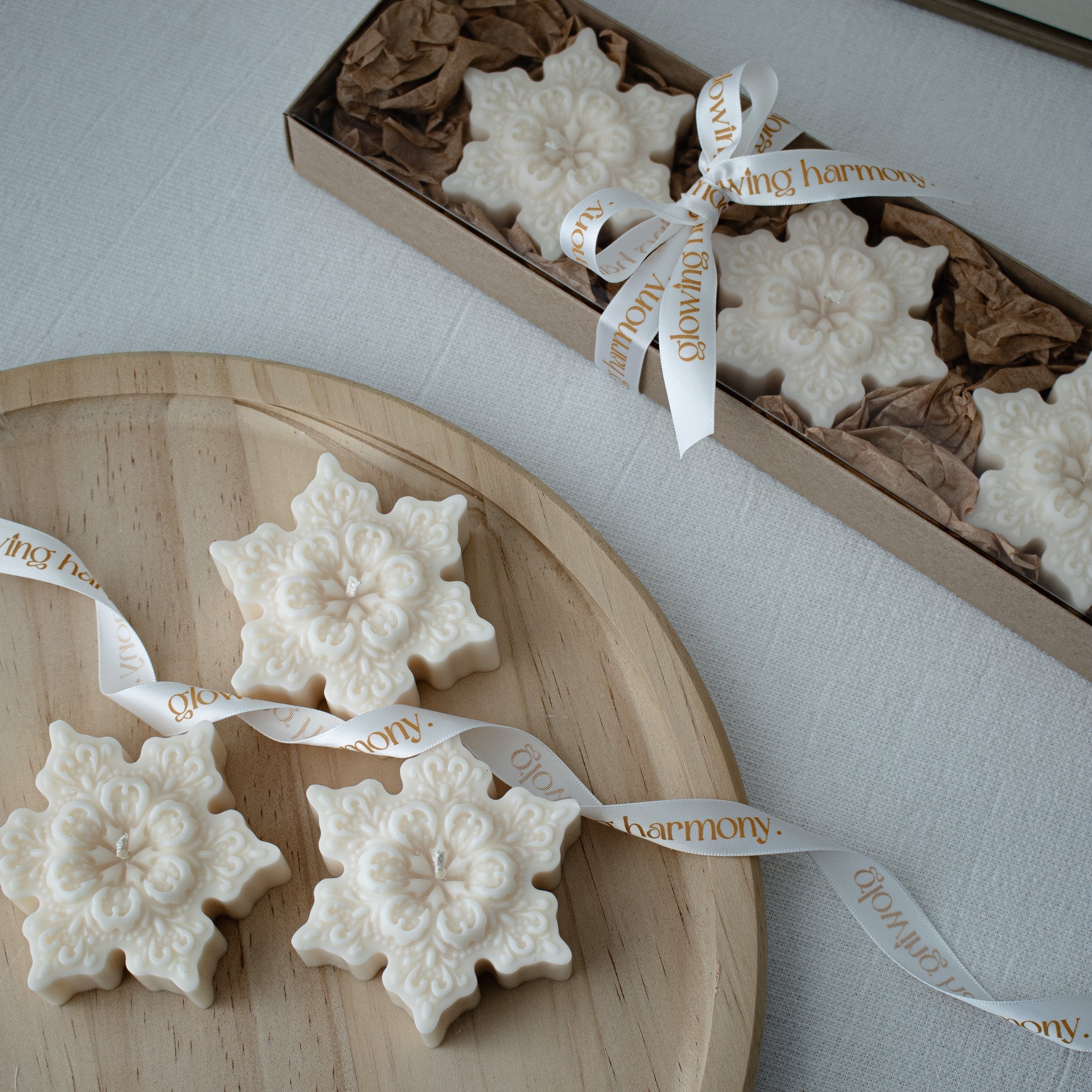Snowflake Candle Gift Box | Christmas table decor