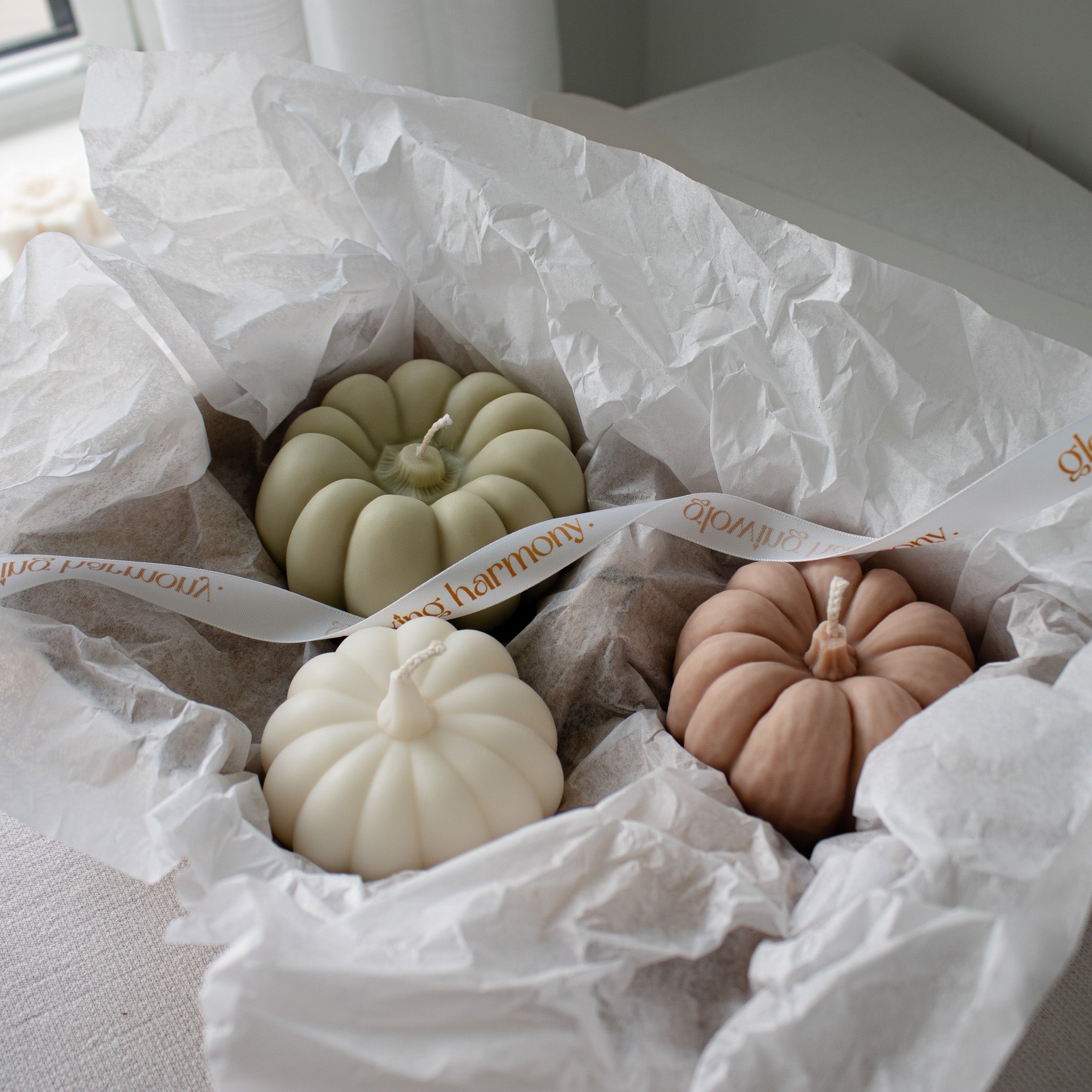 Pumpkin Candle Set in Gift Box, Autumn Pumpkin Candles