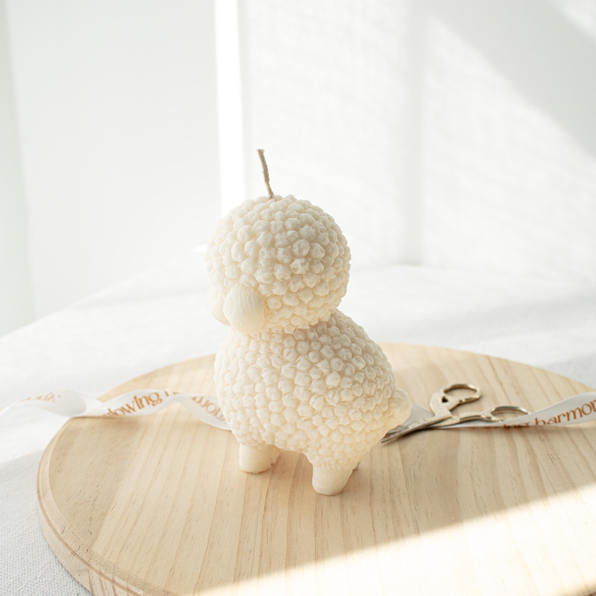 Easter Lamb Candle, Farmhouse Sheep Candle Decor