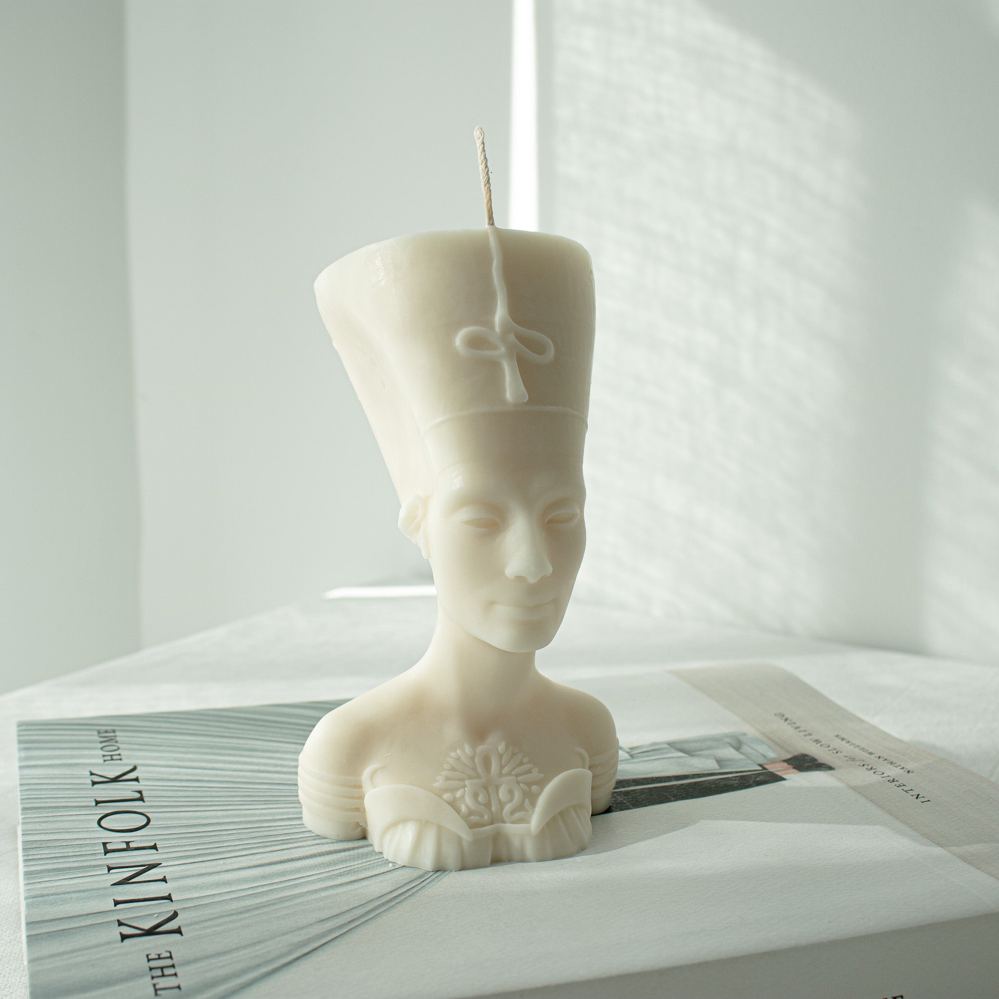Nefertiti Sculptural Candle, Egyptian Statue Candle