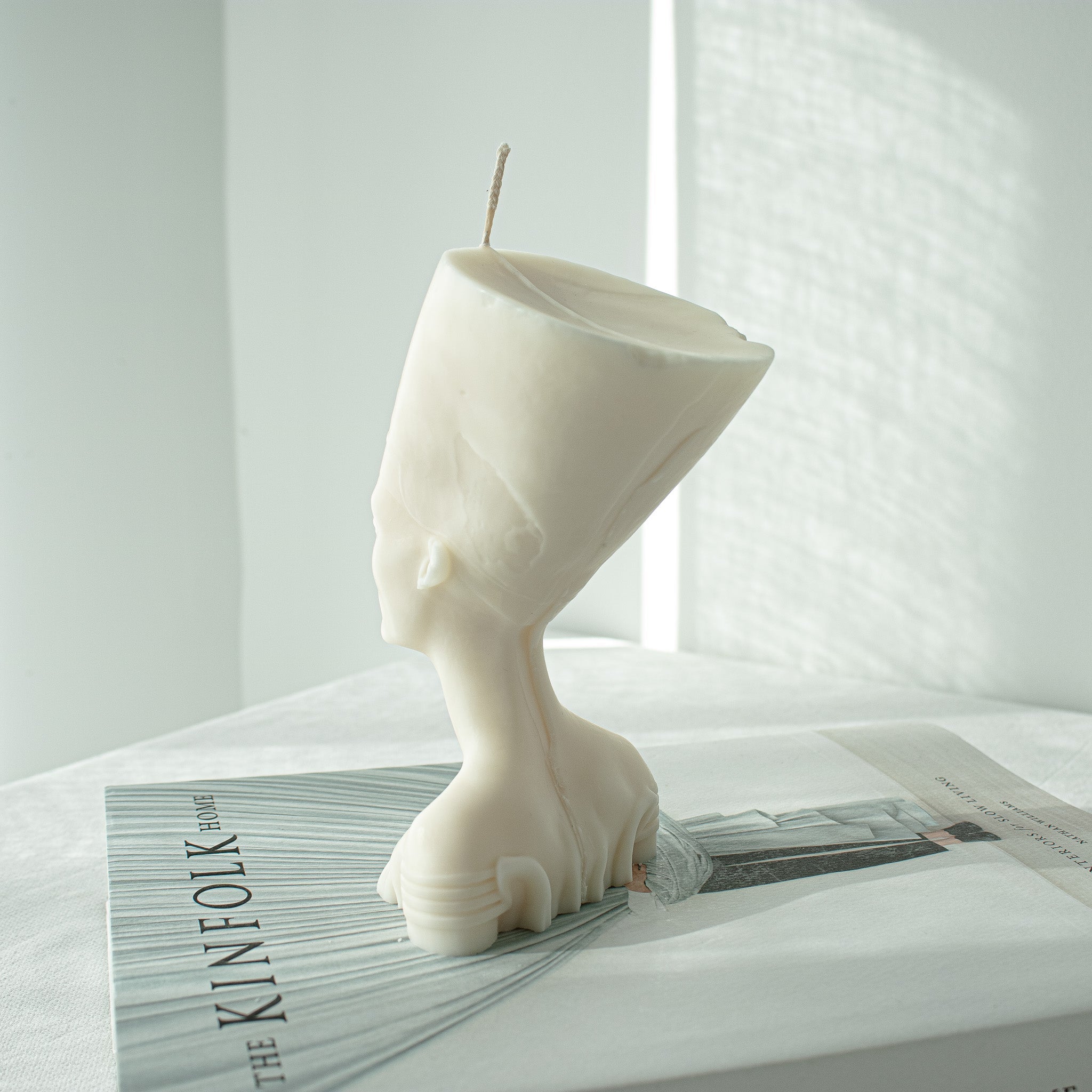 Nefertiti Sculptural Candle, Egyptian Statue Candle