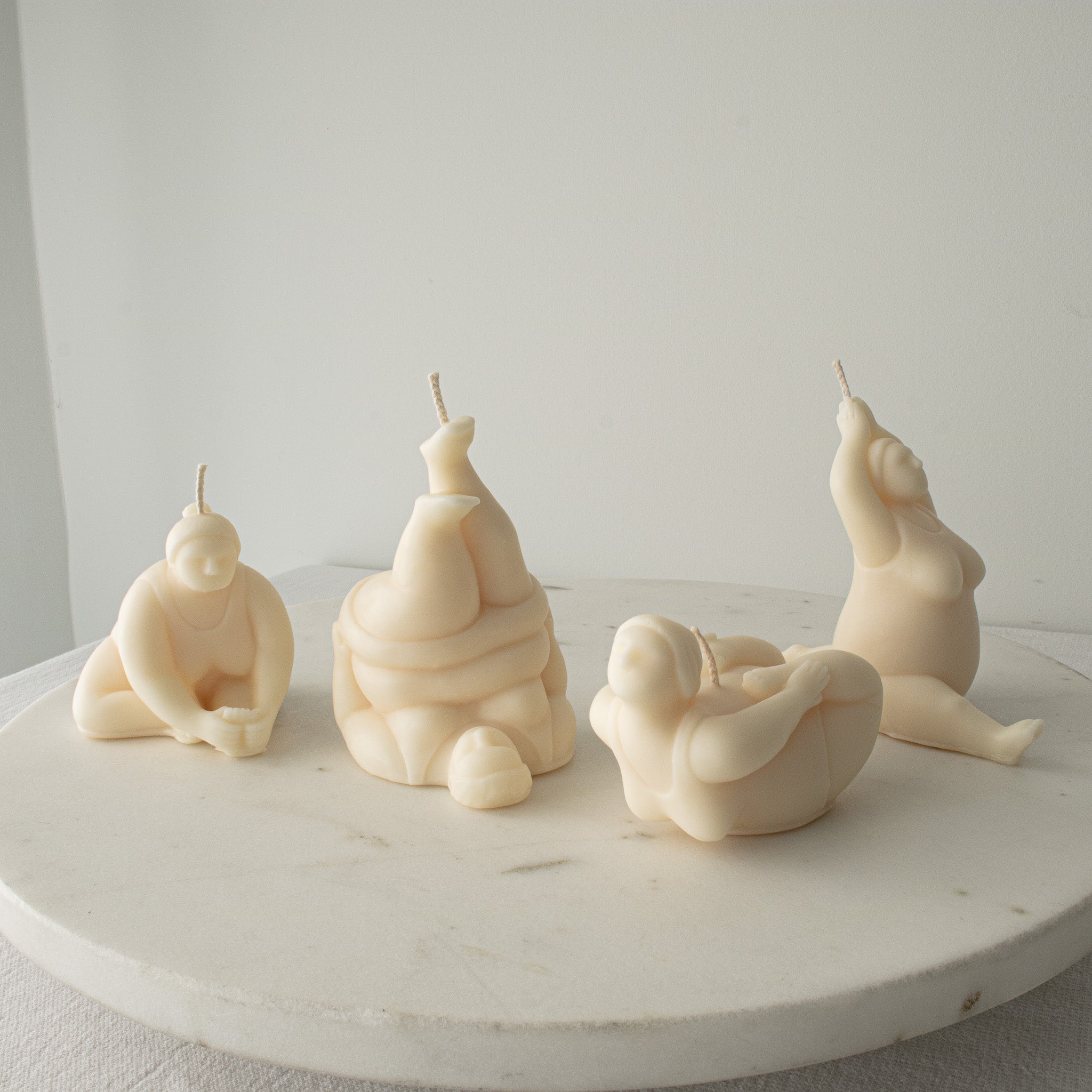 Abstract Woman Yoga Candles, Sculptural Yoga Candles