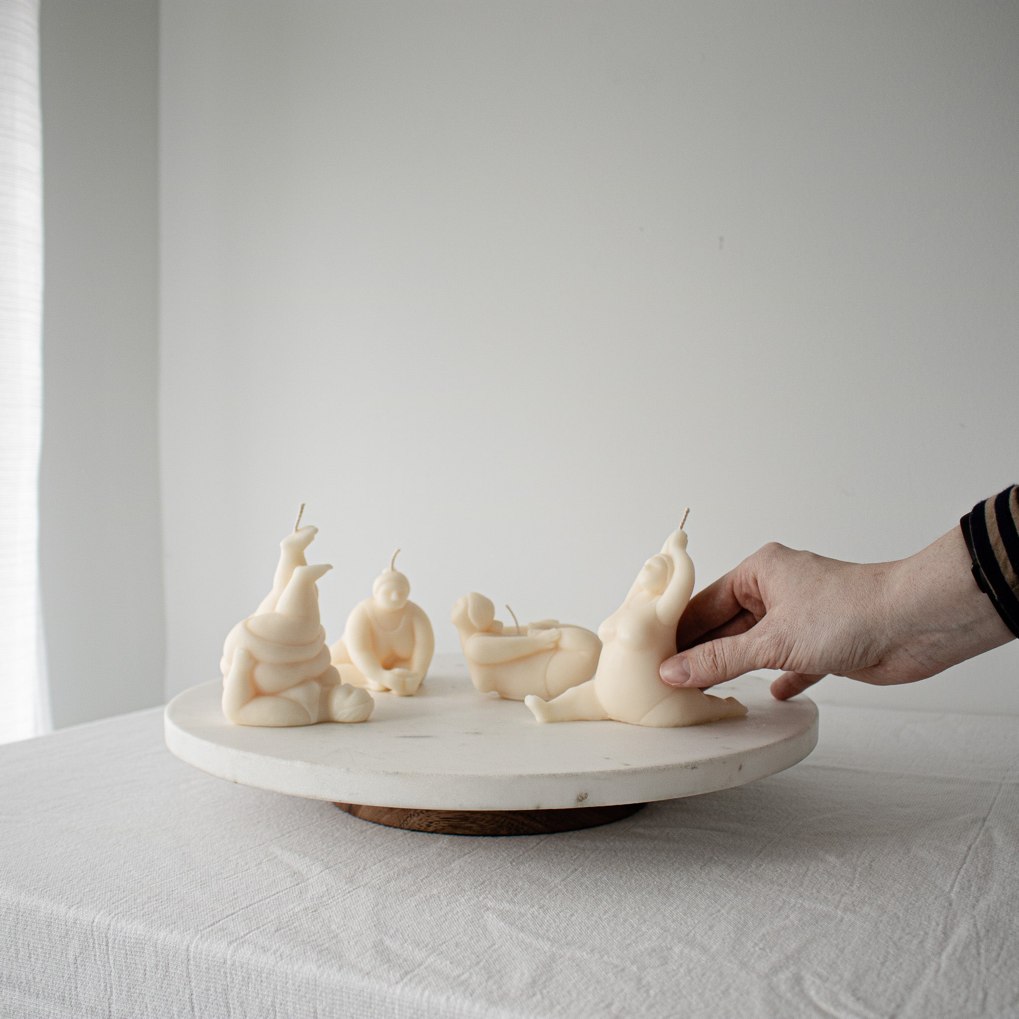 Abstract Woman Yoga Candles, Sculptural Yoga Candles