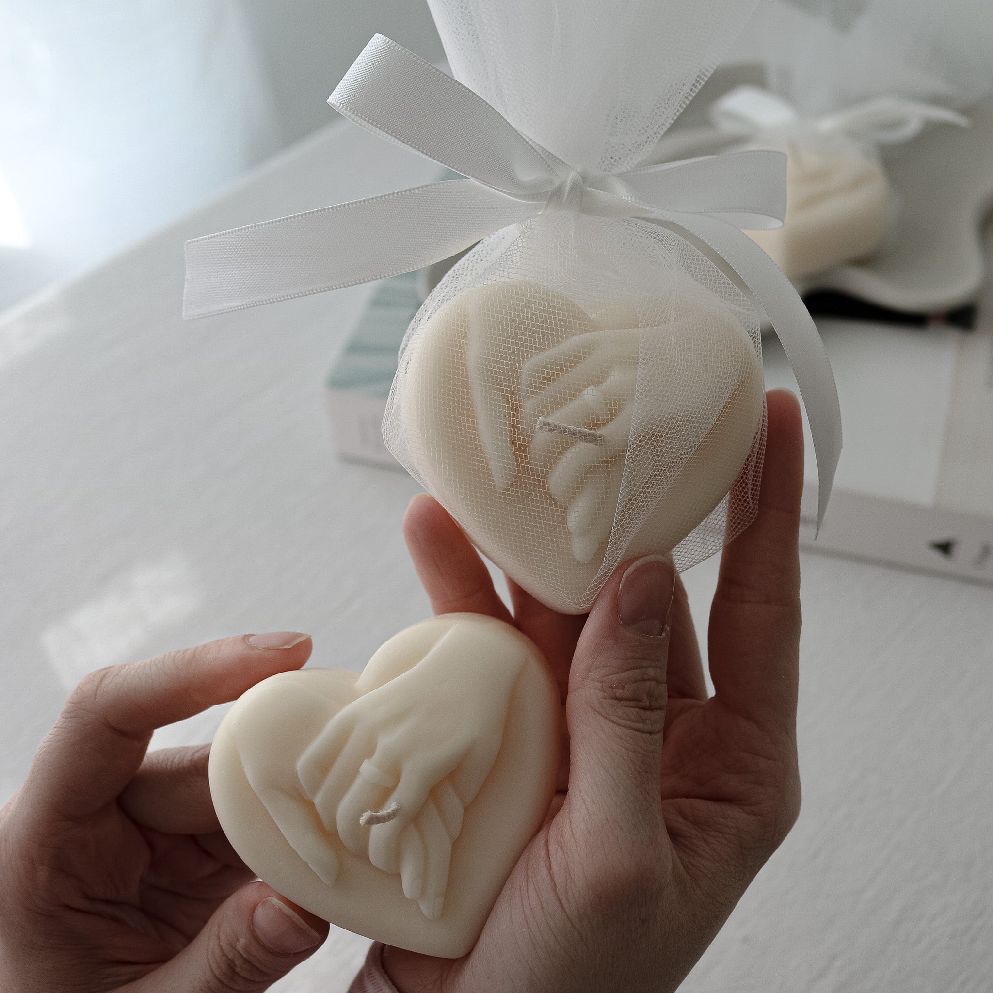 Wedding Candle Favors | Hand in Hand Soy Candles for Bridal Shower