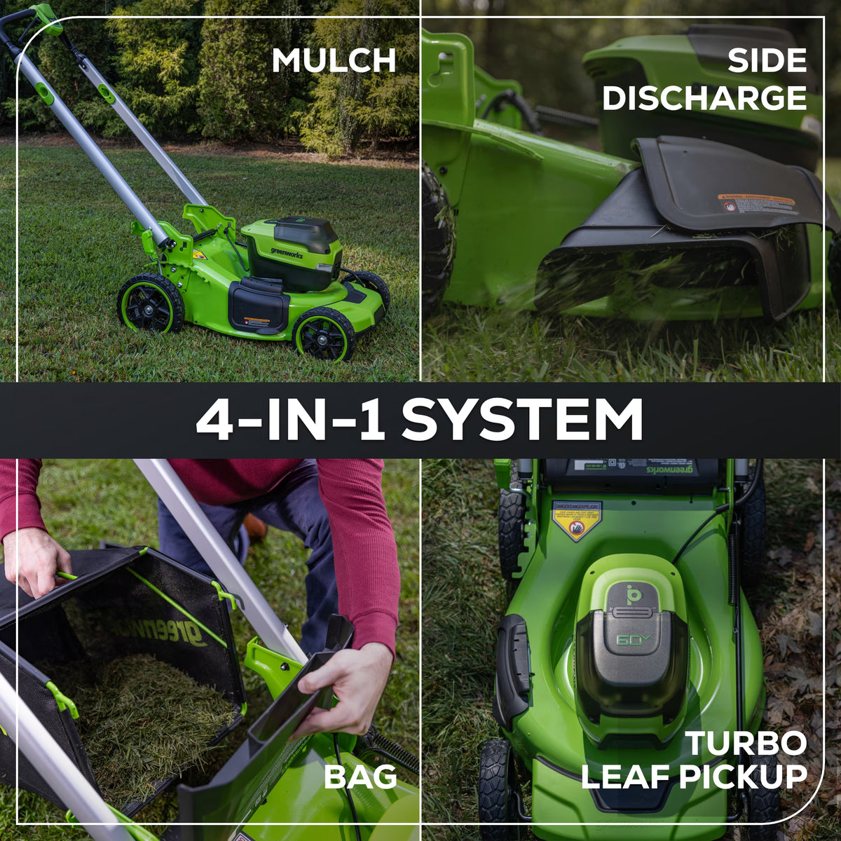 60V 21" Cordless Battery Push Lawn Mower w/ 5.0Ah Battery & Charger