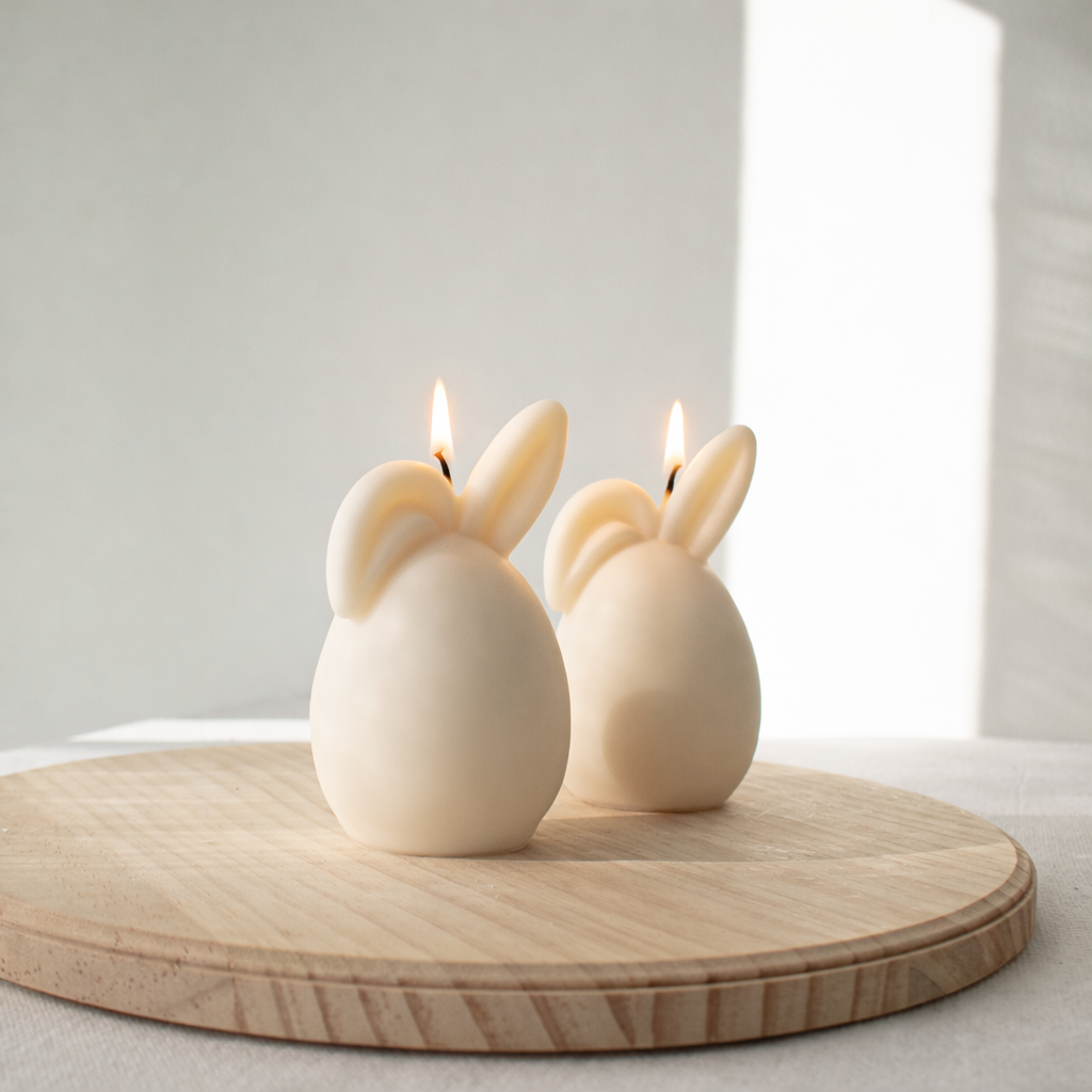 Easter Egg with Bunny Ears Candle