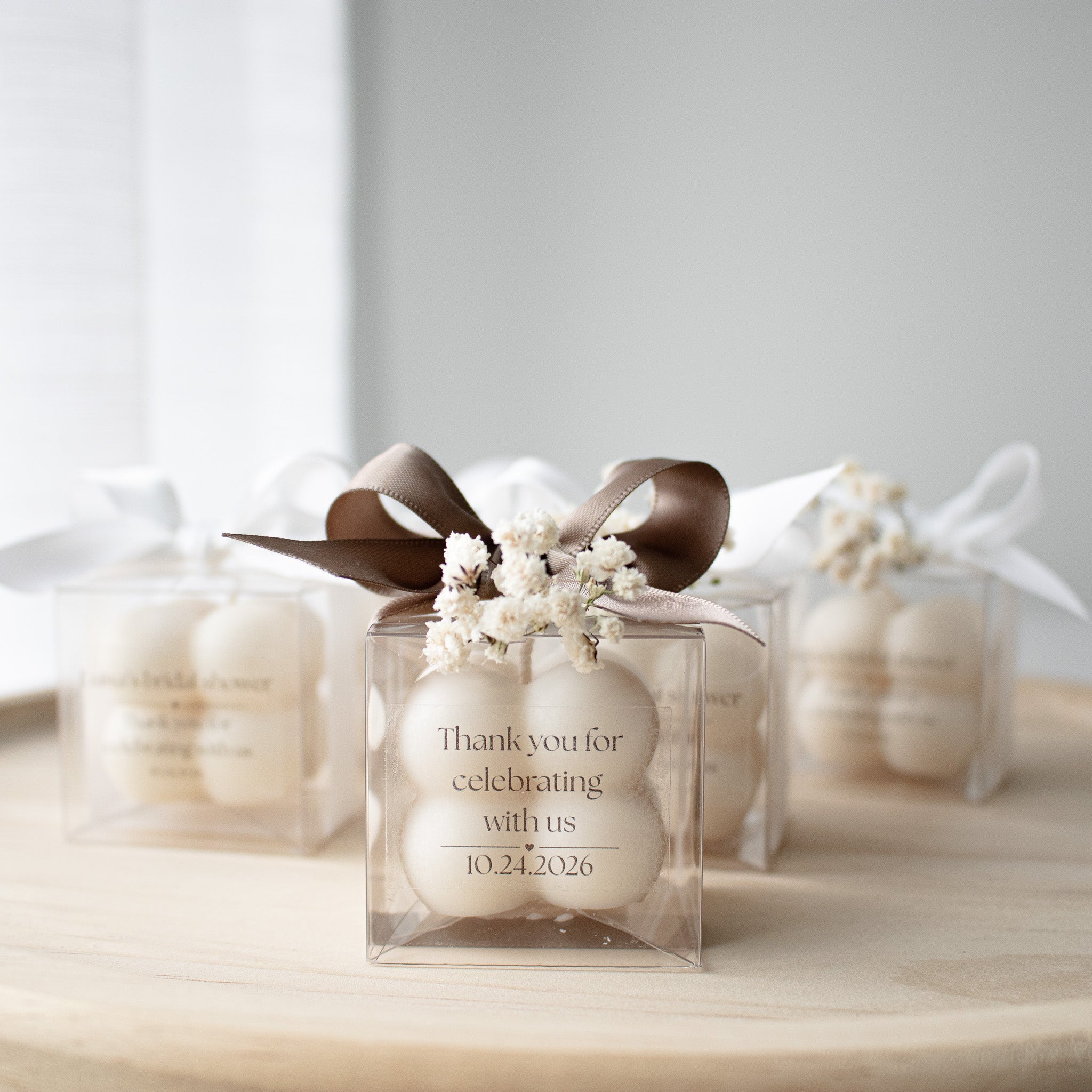 Personalized Candle Wedding Favors, Bubble Candle Party Favors