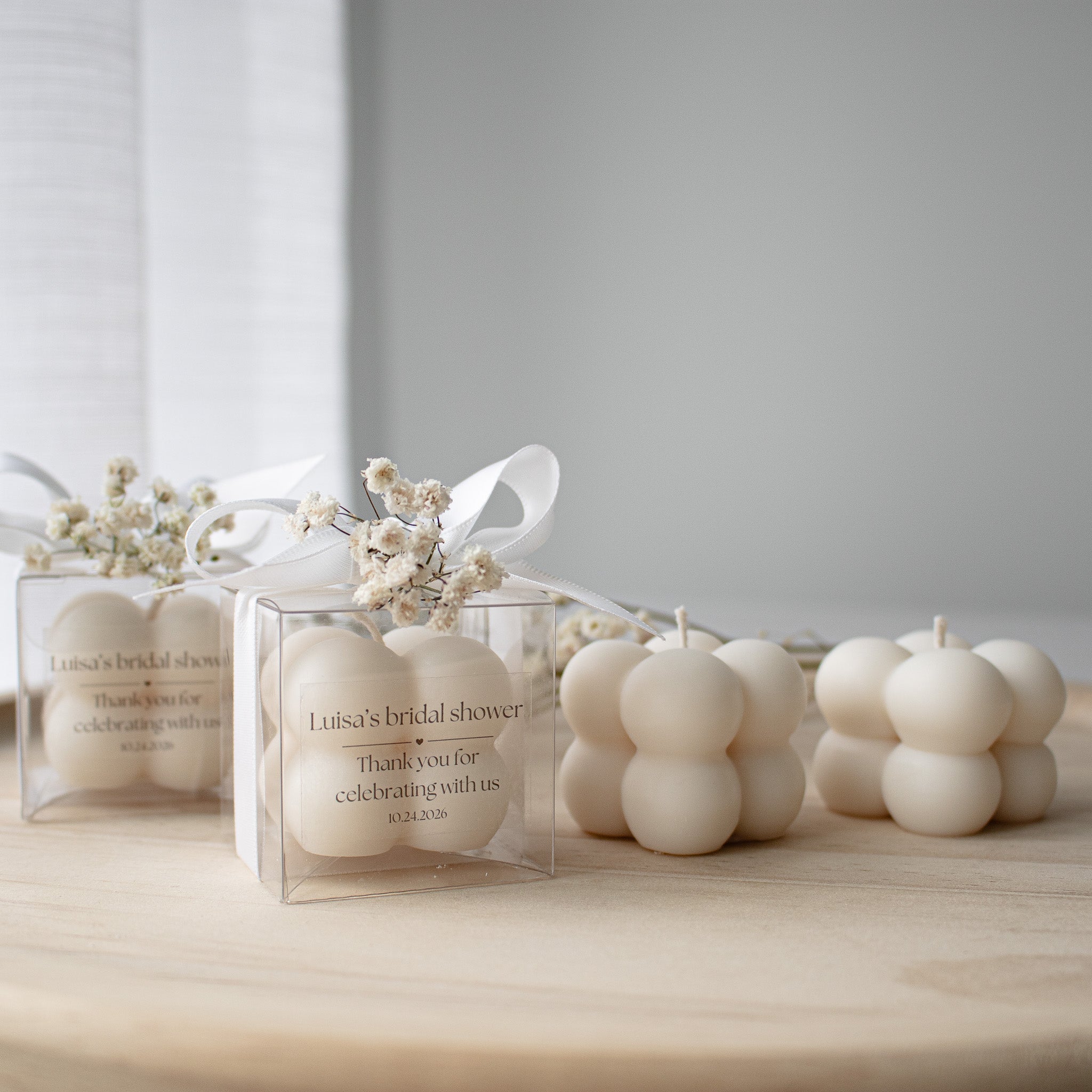 Personalized Candle Wedding Favors, Bubble Candle Party Favors