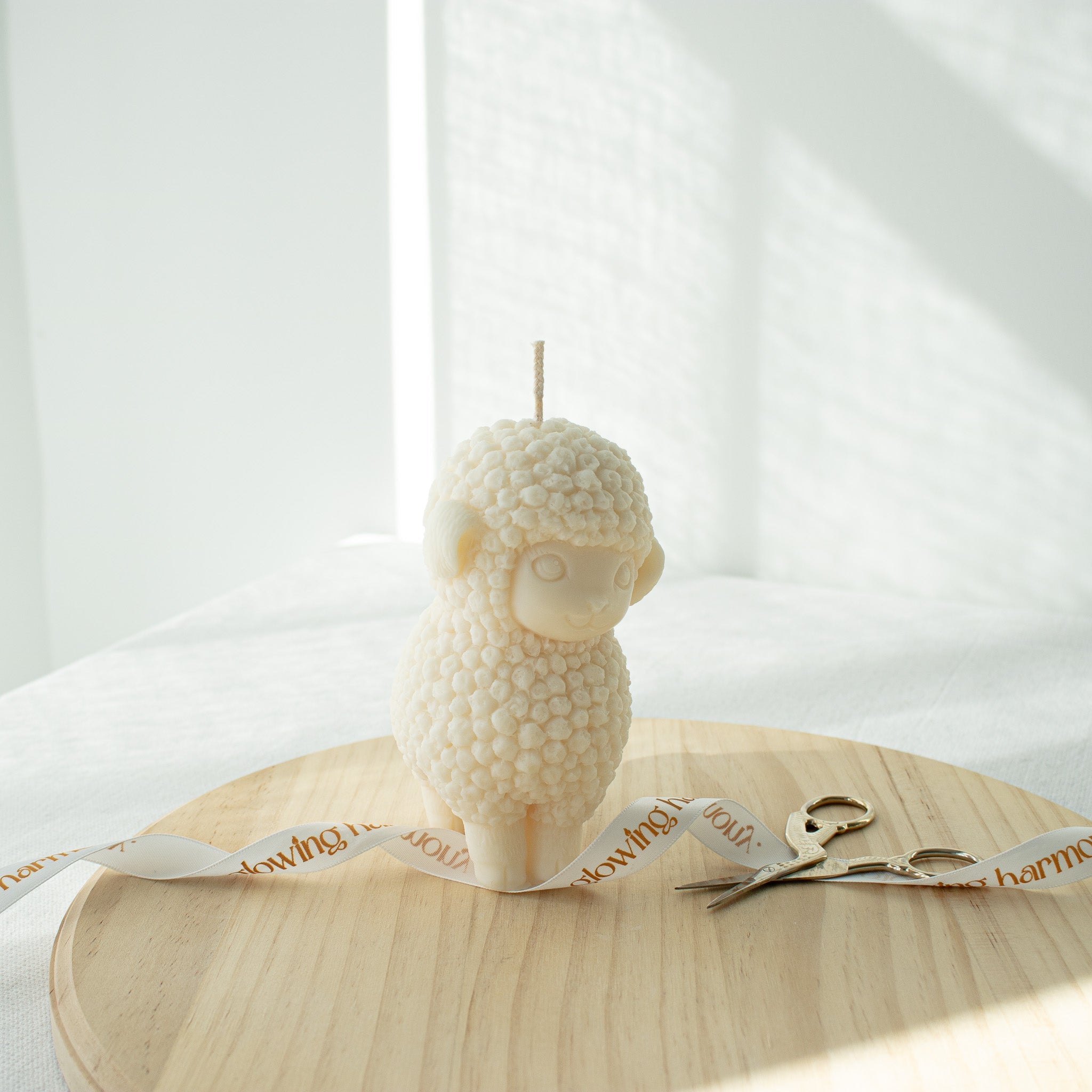 Easter Lamb Candle, Farmhouse Sheep Candle Decor