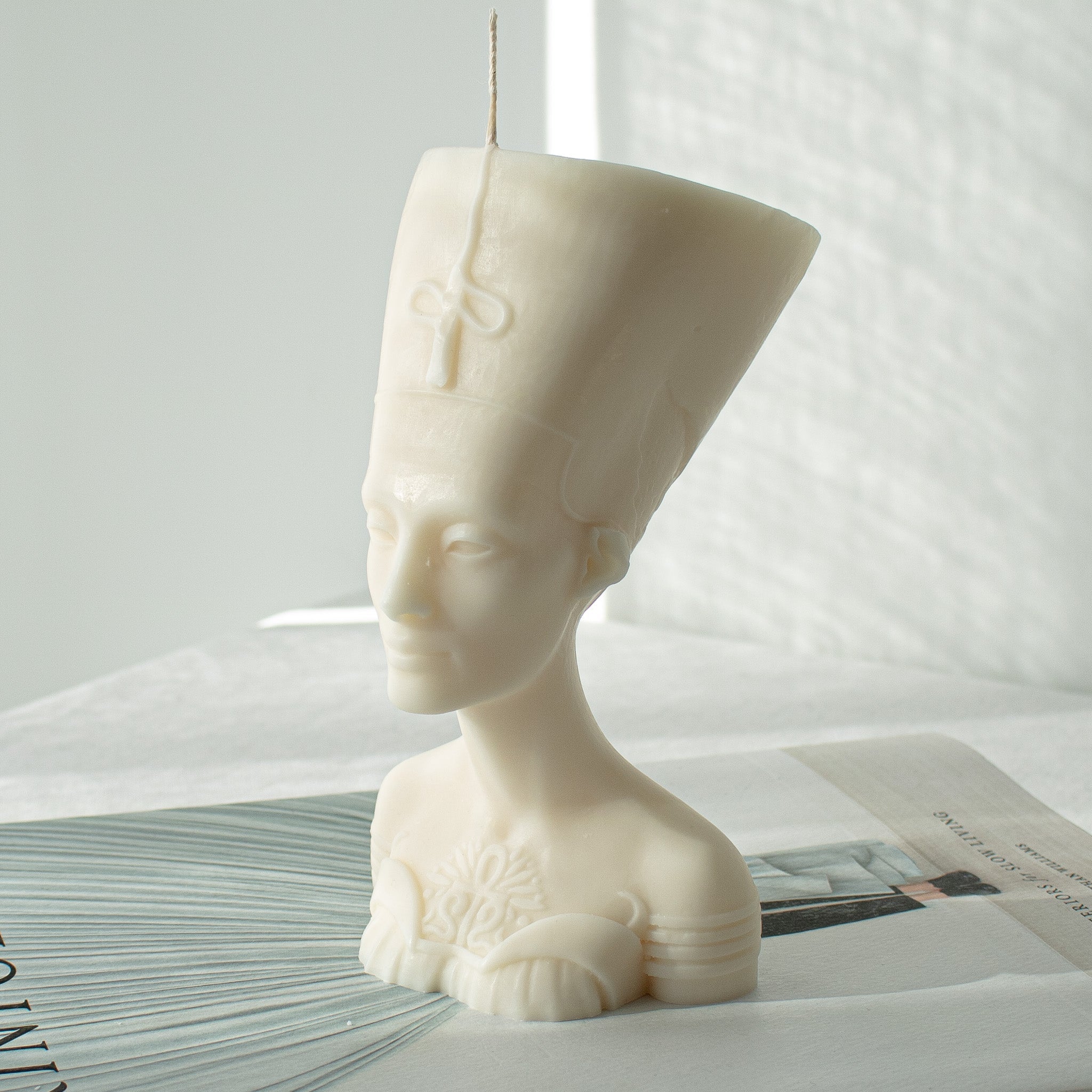 Nefertiti Sculptural Candle, Egyptian Statue Candle