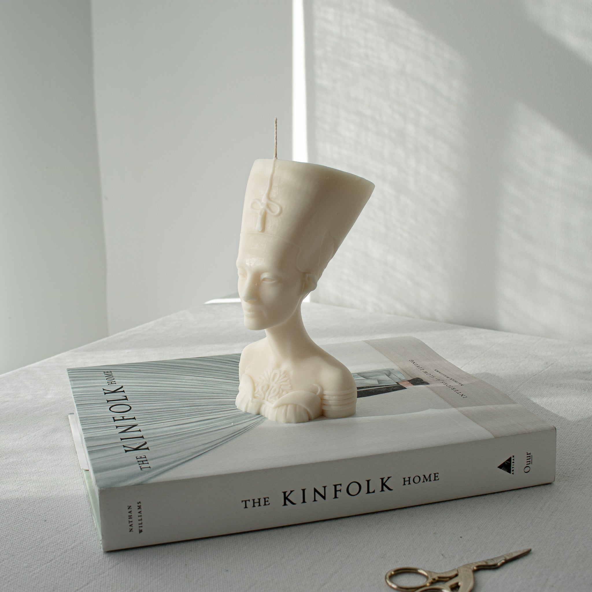 Nefertiti Sculptural Candle, Egyptian Statue Candle