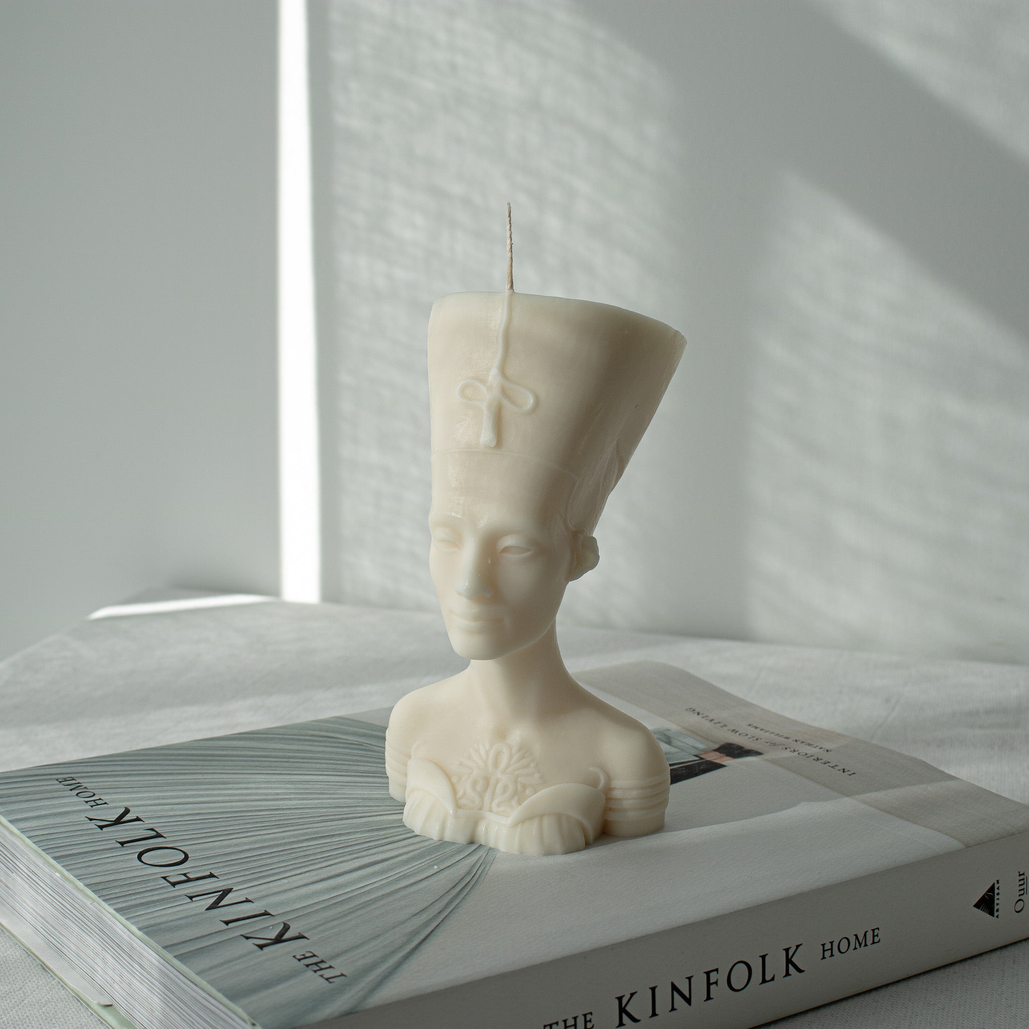 Nefertiti Sculptural Candle, Egyptian Statue Candle