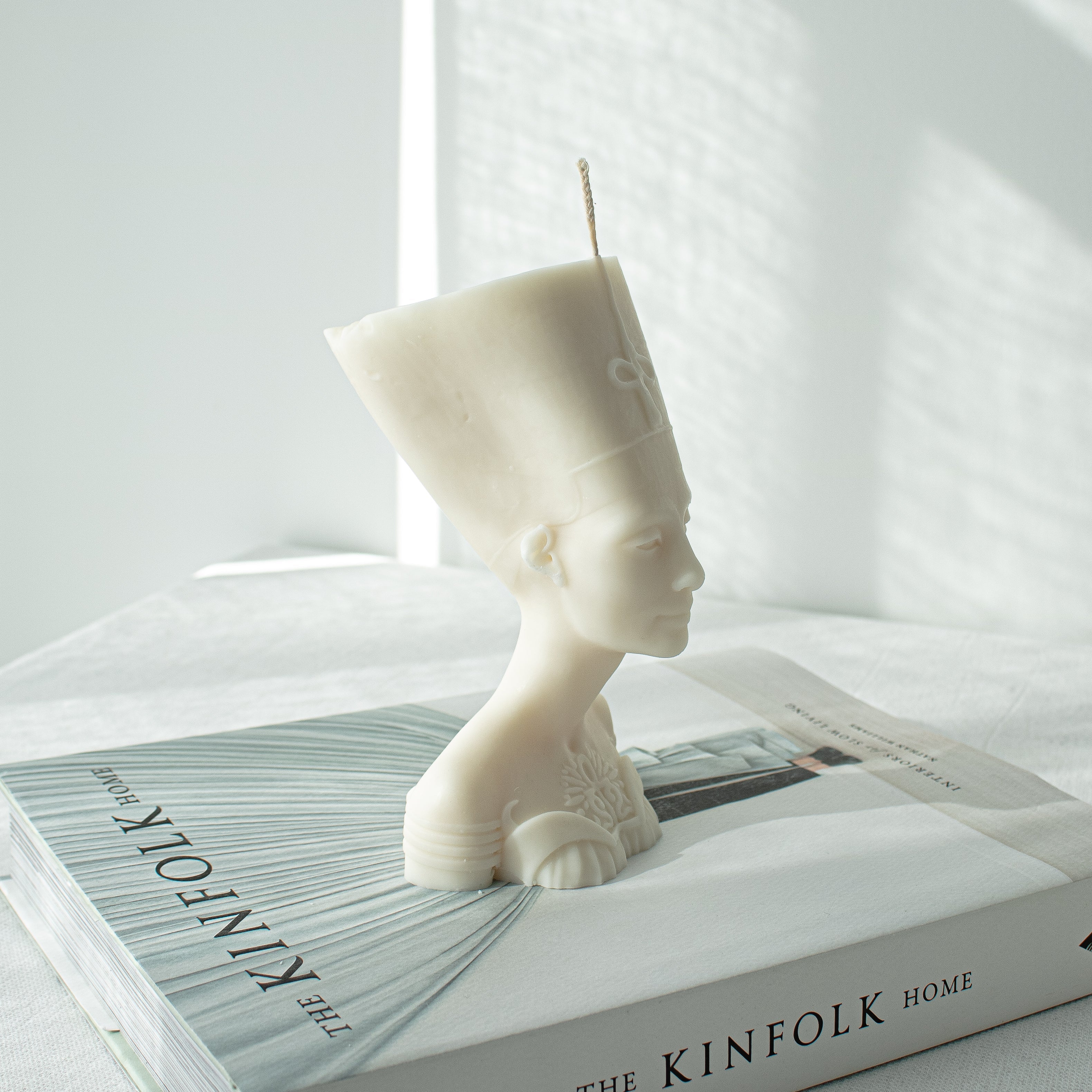 Nefertiti Sculptural Candle, Egyptian Statue Candle