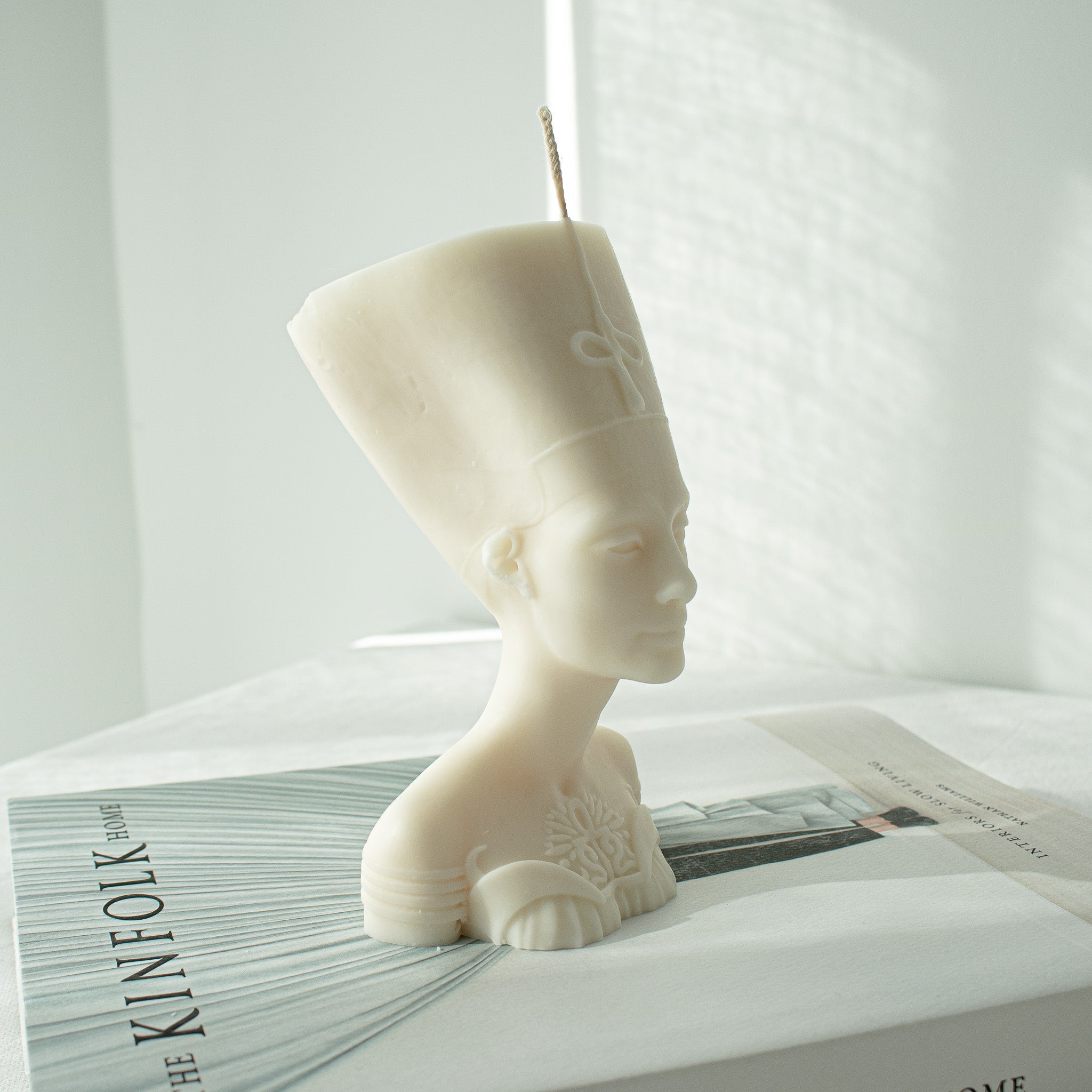Nefertiti Sculptural Candle, Egyptian Statue Candle