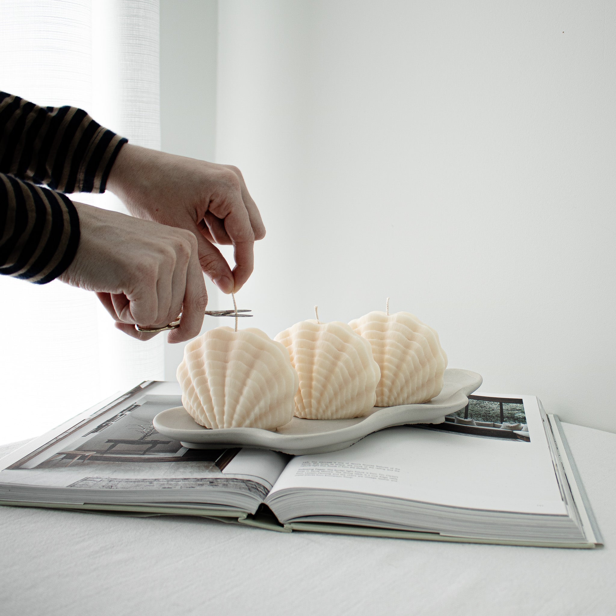 Clam Shell Candle | Minimalistic Coastal Summer Decor