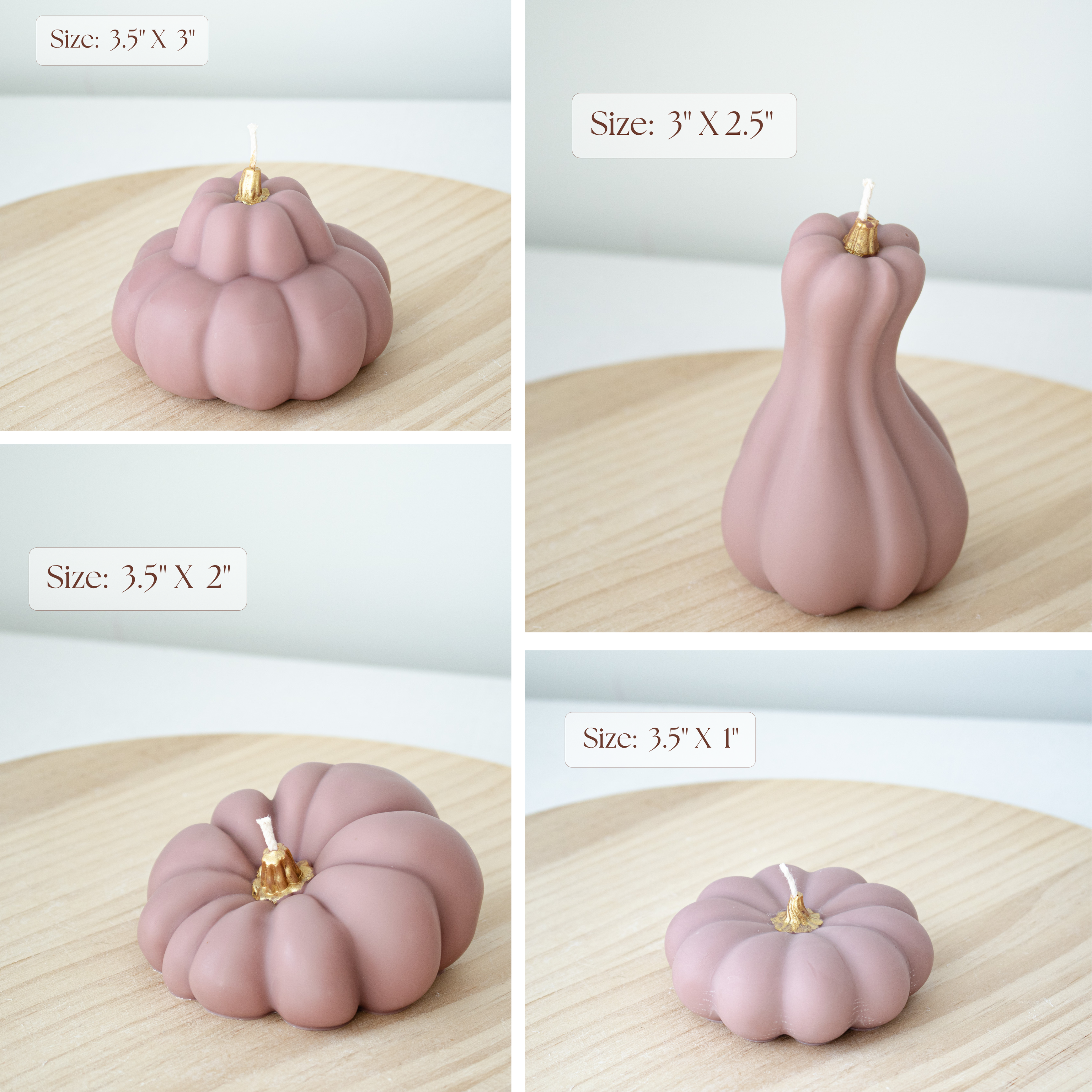 Autumn Pumpkin Decorative Candle Set | Elegant Autumn Pastel Pumpkin Candles