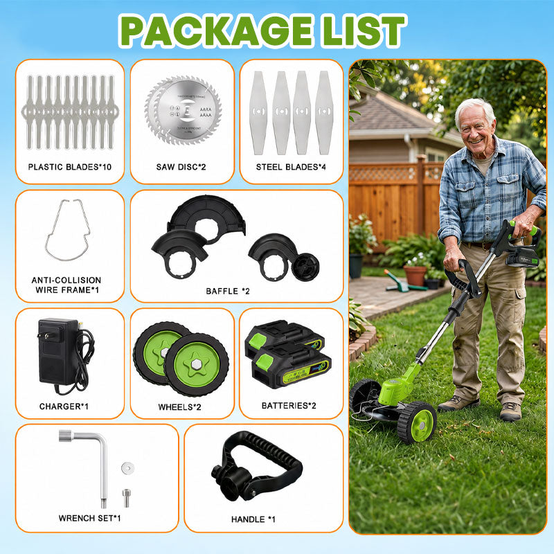 3 In 1 Cordless Grass Trimmer, Weed Eater and Edger